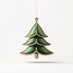 Obraz premium Modern 3D Christmas Tree Ornament for Campaigns