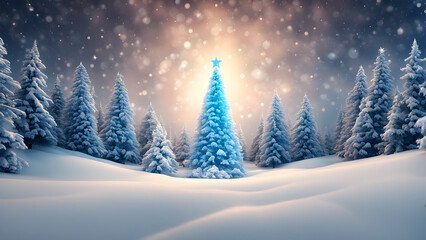 3D Christmas background image with abstract aesthetics.