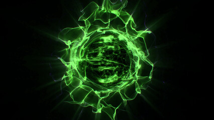 Obraz premium energy sector.Futuristic magical plasma circle glows in space. 
