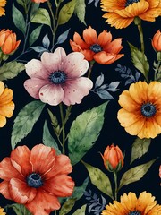 Artistic floral design in watercolor.