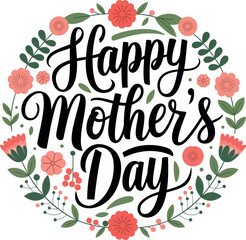 happy mothers day design with white background.
