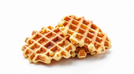 Isolated collection of tasty belgian waffles
