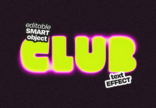 Neon Blurred Text Effect