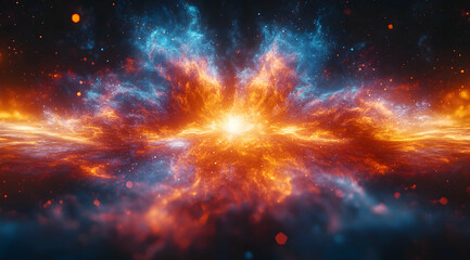 Fototapeta premium Abstract Background with Red and Blue Flames