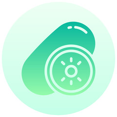 kiwi round gradient vector icon