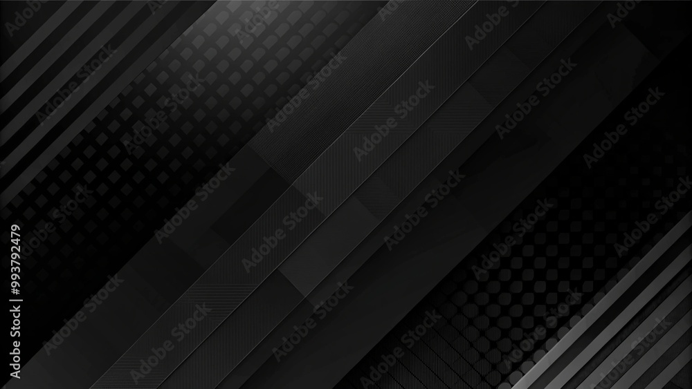 Poster abstract dark grey and black background with cut layered 3d design and space for text. abstract blac