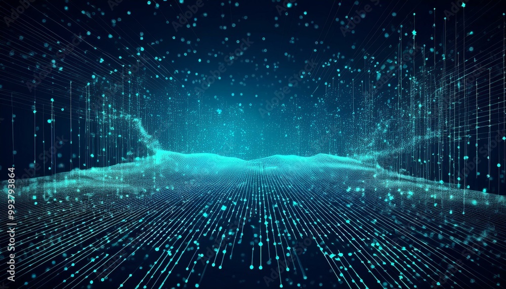 Poster abstract digital data background. art can be used in the description of network abilities, technolog