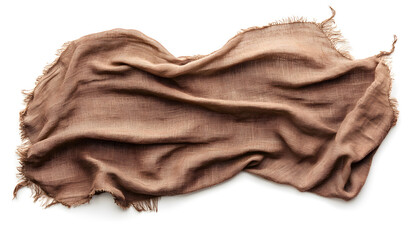 Rustic Burlap Fabric with Frayed Edges - Natural Texture Background design