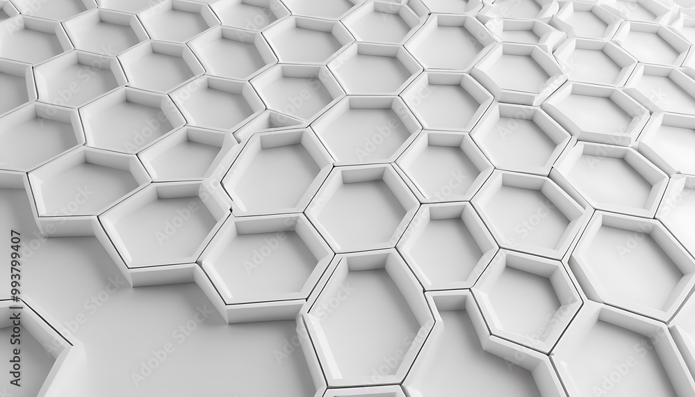Poster 3d render, white background, polygon mesh grid with dots and lines.