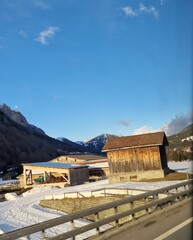 landscape of french alps early summer