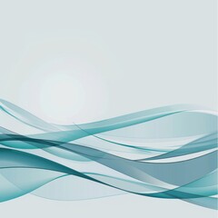 Naklejka premium A vibrant abstract blue wave design with flowing lines, creating a futuristic digital backdrop ideal for technology and business themes