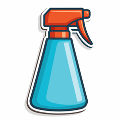 Sticker design with a cleaning spray bottle on a isolated white background (20)