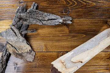 tree bark on wood background