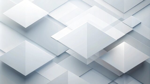 Abstract white background with texture pattern, layered geometric triangle shapes, white and grey glossy squares, abstract tech banner design.  Graphic design element stripes concept for web, flyer
