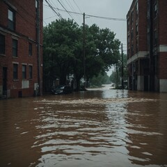 Relentless downpour floods city streets turning roads into rivers and buildings into islands