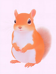 Cute Winter Animals, IllustrationWall art, Acrylic poster, Esthetics, Delicate soft tones