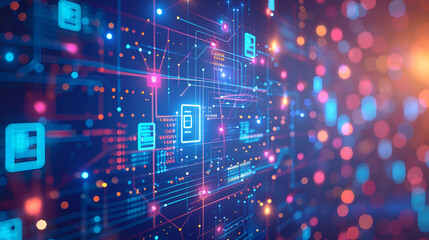 Obraz premium Internet of Things IoT global network technology