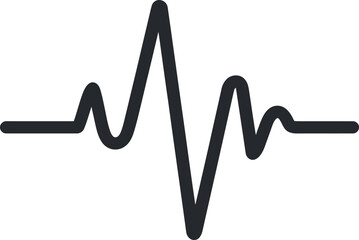 Silhouette vector heart line with white background  