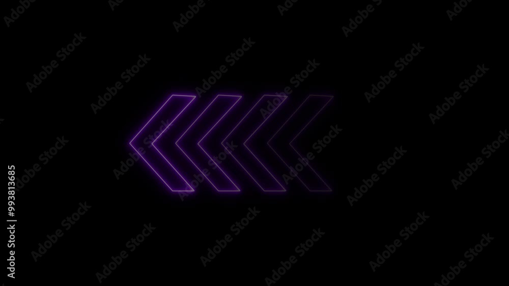 Poster neon sign arrows animation.futuristic direction pointer.