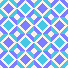 Abstract geometric background with shapes. Seamless vector pattern. Blue and beige color	