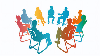 Group Meeting Support Circle - group of people in circle