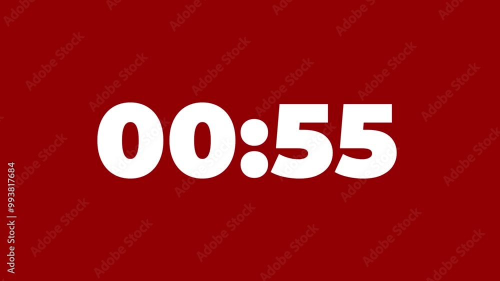 Poster 60 seconds countdown timer animation.