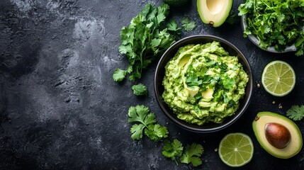 Homemade Guacamole Preparation with Fresh Ingredients