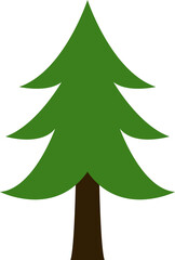 The Trees with the Most Vibrant Fall Leaf Colors. Tree icon, simple silhouettes. Forest. Flat trees set, pines, spruces, conifers and deciduous trees. Autumn Leafs isolated vector illustration.