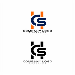 HCS letter logo design is simple and elegant.