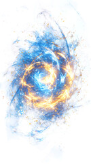 Fototapeta premium circular electric sparks with transparent background, PNG file