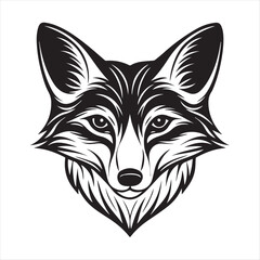 Fototapeta premium fox silhouette vector 
