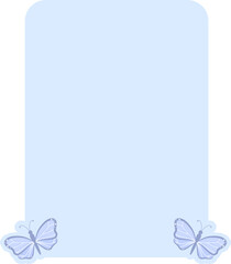 Cute Butterfly Notes Memo Text Box Background Frame