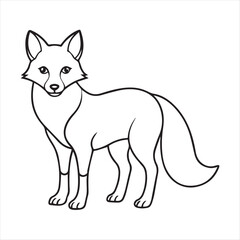 Fototapeta premium fox silhouette vector 