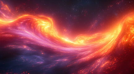 Abstract Background with Red, Orange, and Yellow Lights