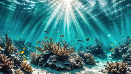 coral reef in the sea