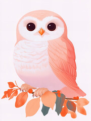 Obraz premium Cute Winter Animals, Illustration Wall art, Acrylic poster, Esthetics, Delicate soft tones