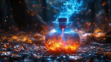 Magical Potion in a Fantasy Forest Setting