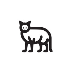Simple of Animal silhouette Vector Line Icons
