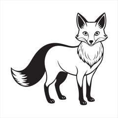 Obraz premium fox silhouette vector 