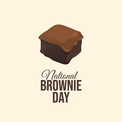 vector graphic of National Brownie Day ideal for National Brownie Day celebration.
