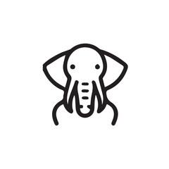 Simple of Animal silhouette Vector Line Icons
