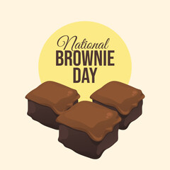 vector graphic of National Brownie Day ideal for National Brownie Day celebration.