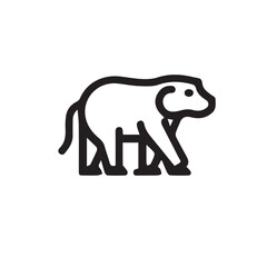 Simple of Animal silhouette Vector Line Icons