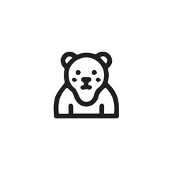 Simple of Animal silhouette Vector Line Icons