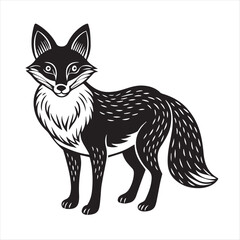 Fototapeta premium fox silhouette vector 