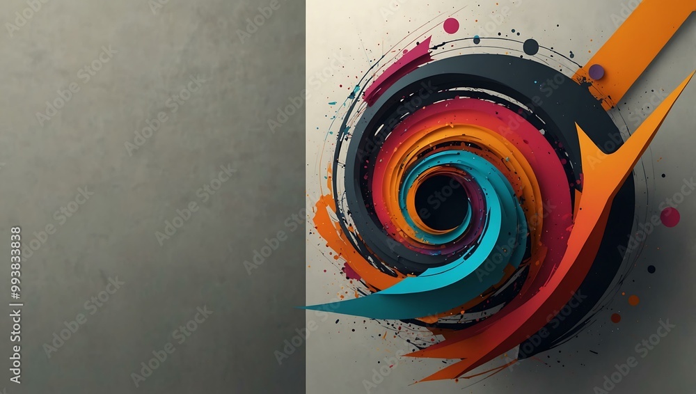 Poster creative concept using modern design techniques.