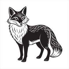 Obraz premium fox silhouette vector 