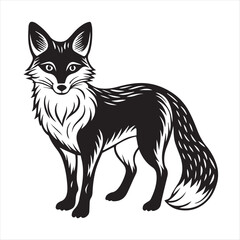 Obraz premium fox silhouette vector 