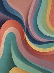 Curved pastel shapes in abstract design.