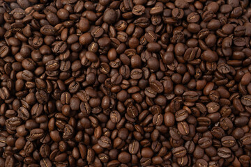 The beans are a dark brown color, showcasing their rich, roasted texture